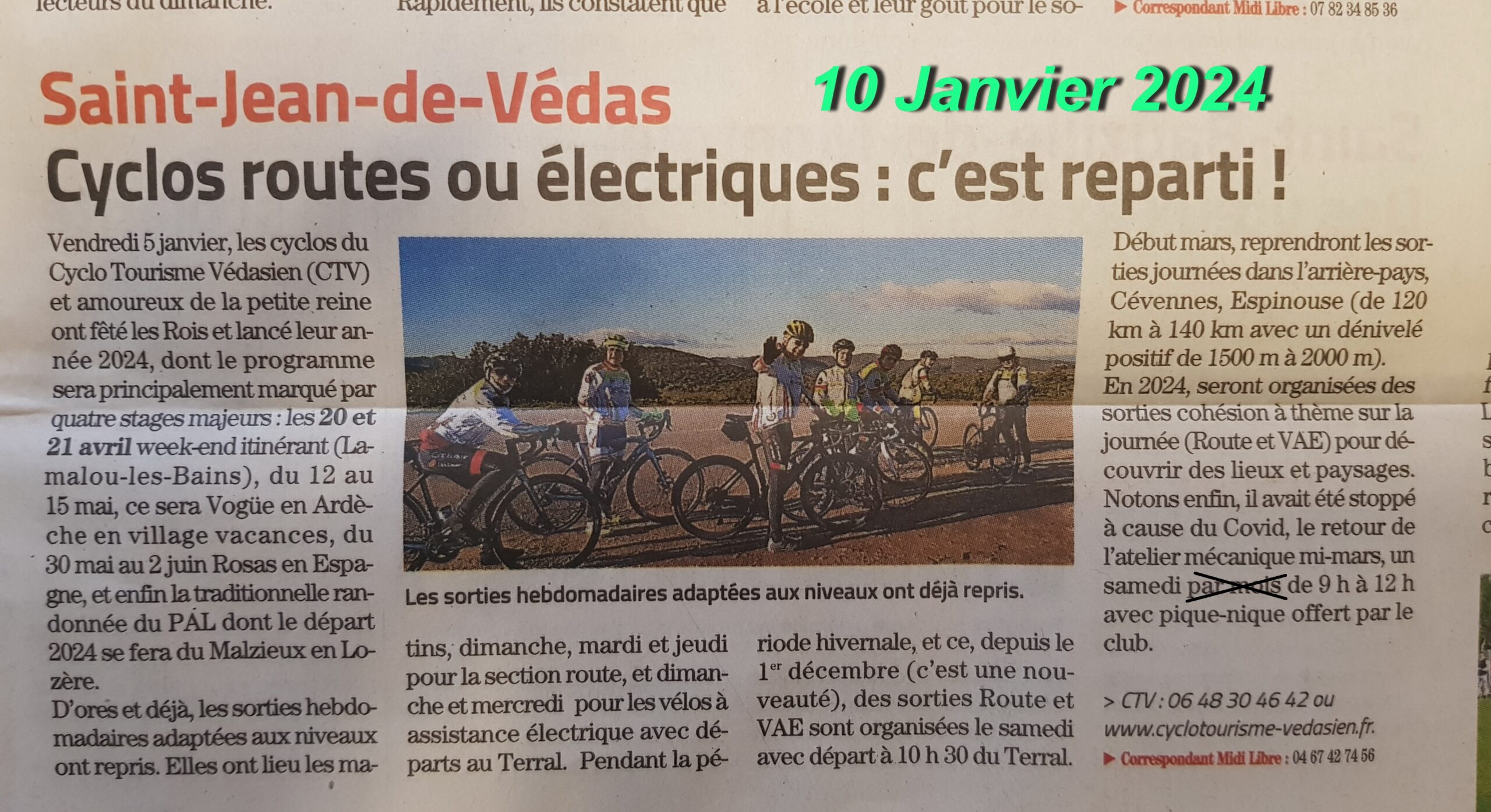 Lire la suite à propos de l’article Cyclos routes ou électriques, c’est reparti !